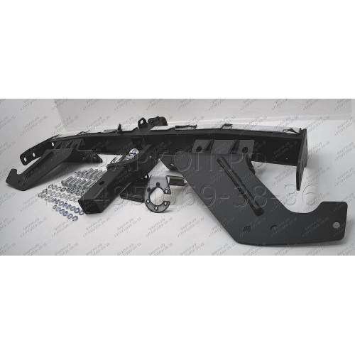 NPA-22-991124.00 PT GROUP Фаркоп с нержавеющей накладкой на Nissan Pathfinder R53 2022- без подрезки бампера. Тип шара: E (легкосъемный шар под квадрат). Нагрузки: 2750/158 кг, масса фаркопа 18 кг (без электрики в комплекте)