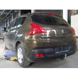 P040A GALIA Полностью оцинкованный фаркоп на Peugeot 3008 2009-2016, кроме Hybrid. Подрозетник убирается за бампер. Тип шара: A. Установка без снятия и выреза б