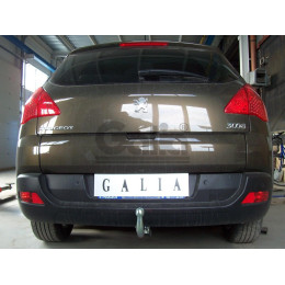 P040A GALIA Полностью оцинкованный фаркоп на Peugeot 3008 2009-2016, кроме Hybrid. Подрозетник убирается за бампер. Тип шара: A. Установка без снятия и выреза б