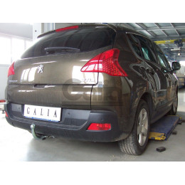 P040A GALIA Полностью оцинкованный фаркоп на Peugeot 3008 2009-2016, кроме Hybrid. Подрозетник убирается за бампер. Тип шара: A. Установка без снятия и выреза б
