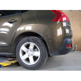 P040A GALIA Полностью оцинкованный фаркоп на Peugeot 3008 2009-2016, кроме Hybrid. Подрозетник убирается за бампер. Тип шара: A. Установка без снятия и выреза б