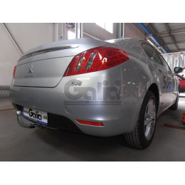 P043A GALIA Полностью оцинкованный фаркоп на Peugeot 508 седан, кроме GT 2011-2019. Подрозетник убирается за бампер. Тип шара: A. Невидимый вырез бампера. На