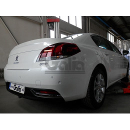 P043A GALIA Полностью оцинкованный фаркоп на Peugeot 508 седан, кроме GT 2011-2019. Подрозетник убирается за бампер. Тип шара: A. Невидимый вырез бампера. На