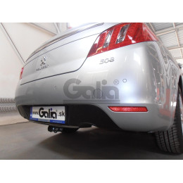 P043A GALIA Полностью оцинкованный фаркоп на Peugeot 508 седан, кроме GT 2011-2019. Подрозетник убирается за бампер. Тип шара: A. Невидимый вырез бампера. На