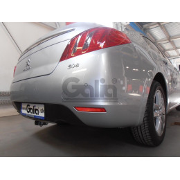 P043A GALIA Полностью оцинкованный фаркоп на Peugeot 508 седан, кроме GT 2011-2019. Подрозетник убирается за бампер. Тип шара: A. Невидимый вырез бампера. На