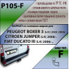 P105-F Лидер-плюс ТСУ для Peugeot Boxer 3 L4 2006-, Citroen Jumper L4 2006-, Fiat Ducato L4 2006- без снятия и выреза бампера. Тип шара: F. Нагрузки: 2000/100 кг, масса фаркопа 22,4 кг, требуется 4 сверления (без электрики в комплекте)