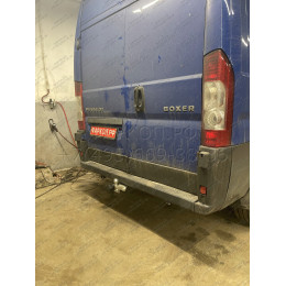 P107-F Лидер-плюс ТСУ для Peugeot Boxer 3 (L1, L2, L3) 2006-, Citroen Jumper (L1, L2, L3) 2006-, Fiat Ducato (L1, L2, L3) 2006- без подрезки и снятия бампера. Тип шара: F. Нагрузки: 2000/100 кг, м