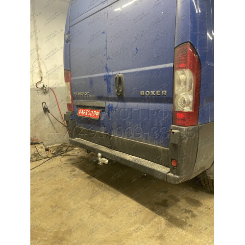 P107-F Лидер-плюс ТСУ для Peugeot Boxer 3 (L1, L2, L3) 2006-, Citroen Jumper (L1, L2, L3) 2006-, Fiat Ducato (L1, L2, L3) 2006- без подрезки и снятия бампера. Тип шара: F. Нагрузки: 2000/100 кг, масса фаркопа 21,9 кг (без электрики в комплекте)