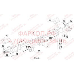 PE 01 AVTOS Фаркоп на Peugeot Partner L1 2008-2018, 2018-, Citroen Berlingo L1 2008-2018, 2018-, Toyota Proace City L1 2019-, Opel Combo L1 2018-, Peugeot Rifter L1 2019-, FIAT Doblo L1 2022-. Требуется подрезка бампера. Т