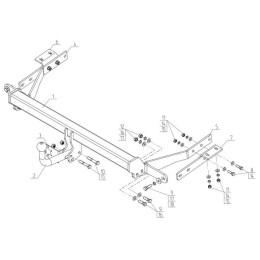 PE 01 AVTOS Фаркоп на Peugeot Partner L1 2008-2018, 2018-, Citroen Berlingo L1 2008-2018, 2018-, Toyota Proace City L1 2019-, Opel Combo L1 2018-, Peugeot Rifter L1 2019-, FIAT Doblo L1 2022-. Требуется подрезка бампера. Т