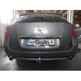 R090A GALIA Полностью оцинкованный фаркоп на Renault Laguna универсал 2007-2015. Тип шара: A. Установка без снятия и выреза бампера. Нагрузки: 1800/75 кг, масса ф