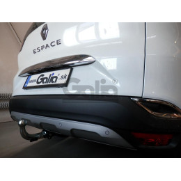 R096A GALIA Полностью оцинкованный фаркоп на Renault Espace 2015-2022. Подрозетник убирается за бампер. Тип шара: A. Установка без выреза бампера. Нагрузки: 2