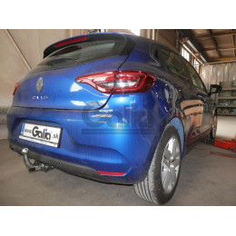 R106C GALIA Полностью оцинкованный фаркоп на Renault Clio 2019-. Тип шара: C (горизонтальный съемный). Невидимый вырез бампера. Нагрузки: 1000/75 кг, масса фар