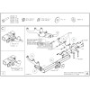 R110A GALIA Полностью оцинкованный фаркоп на Renault Master 2024-, Nissan Interstar 2024-. Тип шара: A. Установка без снятия и выреза бампера. Нагрузки: 3000/120 кг, масса фаркопа 19,92 кг