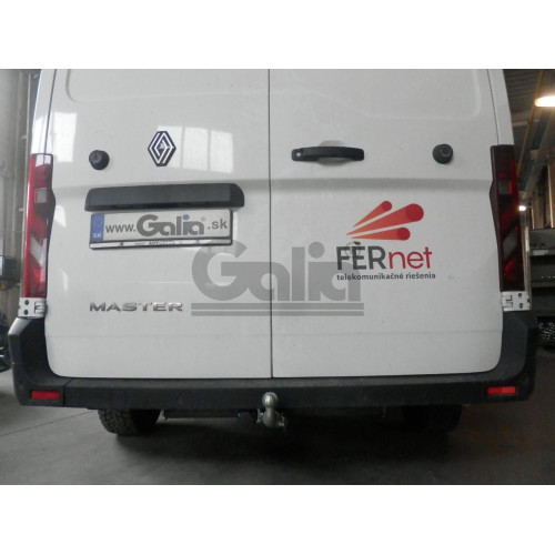 R110A GALIA Полностью оцинкованный фаркоп на Renault Master 2024-, Nissan Interstar 2024-. Тип шара: A. Установка без снятия и выреза бампера. Нагрузки: 3000/120 кг, масса фаркопа 19,92 кг