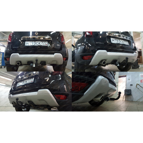 R115-A Лидер-плюс ТСУ для Renault Duster 4WD 2011-2015, 2015-2021, 2021-2022 (без выреза бампера), Renault Duster 2WD 2011-2015, 2015-2021, 2021-2022, Nissan Terrano 2014-2022 (требуется подрезка бампера). Нагрузки: 1200/75 кг, масса фаркопа 16,1 кг (без 