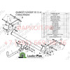 R115-A Лидер-плюс ТСУ для Renault Duster 4WD 2011-2015, 2015-2021, 2021-2022 (без выреза бампера), Renault Duster 2WD 2011-2015, 2015-2021, 2021-2022, Nissan Terrano 2014-2022 (требуется подрезка бампера). Нагрузки: 1200/75 кг, масса фаркопа 16,1 кг (без 