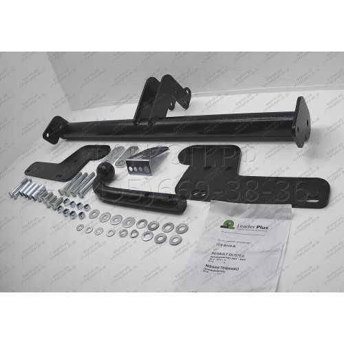 R115-A Лидер-плюс ТСУ для Renault Duster 4WD 2011-2015, 2015-2021, 2021-2022 (без выреза бампера), Renault Duster 2WD 2011-2015, 2015-2021, 2021-2022, Nissan Terrano 2014-2022 (требуется подрезка бампера). Нагрузки: 1200/75 кг, масса фаркопа 16,1 кг (без 