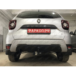 R115-A Лидер-плюс ТСУ для Renault Duster 4WD 2011-2015, 2015-2021, 2021-2022 (без выреза бампера), Renault Duster 2WD 2011-2015, 2015-2021, 2021-2022, Nissan Terrano 2014-2022 (требуется подрезка бампе