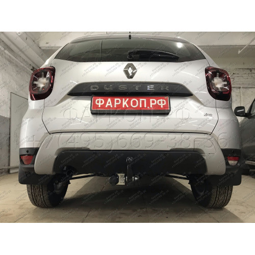 R115-A Лидер-плюс ТСУ для Renault Duster 4WD 2011-2015, 2015-2021, 2021-2022 (без выреза бампера), Renault Duster 2WD 2011-2015, 2015-2021, 2021-2022, Nissan Terrano 2014-2022 (требуется подрезка бампера). Нагрузки: 1200/75 кг, масса фаркопа 16,1 кг (без 