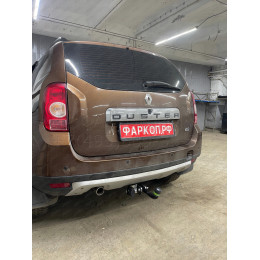 R115-A Лидер-плюс ТСУ для Renault Duster 4WD 2011-2015, 2015-2021, 2021-2022 (без выреза бампера), Renault Duster 2WD 2011-2015, 2015-2021, 2021-2022, Nissan Terrano 2014-2022 (требуется подрезка бампе