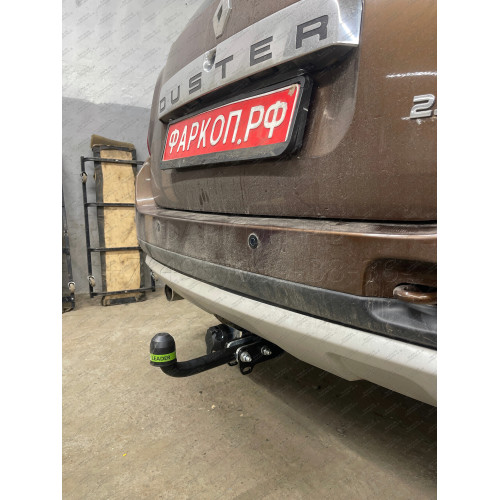 R115-A Лидер-плюс ТСУ для Renault Duster 4WD 2011-2015, 2015-2021, 2021-2022 (без выреза бампера), Renault Duster 2WD 2011-2015, 2015-2021, 2021-2022, Nissan Terrano 2014-2022 (требуется подрезка бампера). Нагрузки: 1200/75 кг, масса фаркопа 16,1 кг (без 