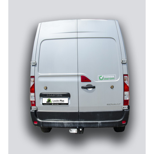 R121-F Лидер-плюс ТСУ для Renault Master 2010-, Opel Movano B 2010-, Nissan NV400 2011-2021, Nissan Interstar 2022- без снятия и выреза бампера. Тип шара: F. Нагрузки: 2000/100 кг, масса фаркопа 23,3 кг (без электрики в комплекте)