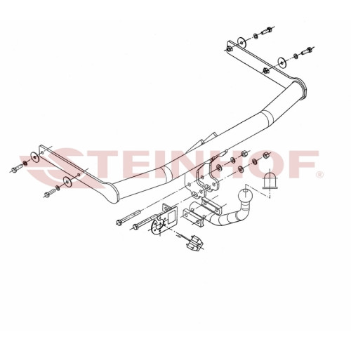 S-274 STEINHOF Фаркоп на Skoda Fabia хетчбек, кроме RS 2000-2007, Skoda Fabia хетчбек, кроме RS 2008-2014. Требуется подрезка бампера. Тип шара: A. Нагрузки: 1200/50 кг, масса фаркопа 16 кг (без электрики в комплекте)