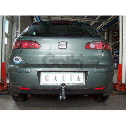 S058A GALIA Полностью оцинкованный фаркоп на SEAT Ibiza III 2002-2008. Подрозетник убирается за бампер. Тип шара: A. Невидимый вырез бампера. Нагрузки: 1200/50 к