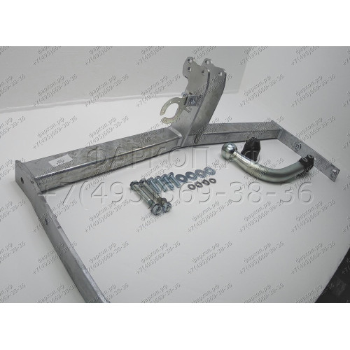 S058A GALIA Полностью оцинкованный фаркоп на SEAT Ibiza III 2002-2008. Подрозетник убирается за бампер. Тип шара: A. Невидимый вырез бампера. Нагрузки: 1200/50 кг, масса фаркопа 13,75 кг