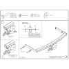 S090C GALIA Полностью оцинкованный фаркоп на Skoda Praktik 2006-2015, Roomster 2006-2015, включая Scout, с 06/2010-2015 требуется электрика с блоком согласования. Тип шара: C (горизонтальный съемный). Требуется вырез в бампере. Нагрузки: 1200/50 кг, масса