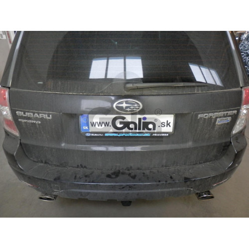 S103C GALIA Полностью оцинкованный фаркоп на Subaru Forester 2007-2013. Тип шара: C (горизонтальный съемный). Невидимый вырез бампера. Нагрузки: 2200/80 кг, масса фаркопа 17,37 кг