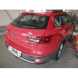 S113C GALIA Полностью оцинкованный фаркоп на Seat Leon X-Perience универсал 2014-2020. Подрозетник убирается за бампер. Тип шара: C (горизонтальный съемный). Н