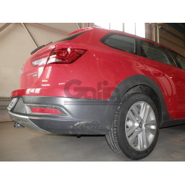 S113C GALIA Полностью оцинкованный фаркоп на Seat Leon X-Perience универсал 2014-2020. Подрозетник убирается за бампер. Тип шара: C (горизонтальный съемный). Н