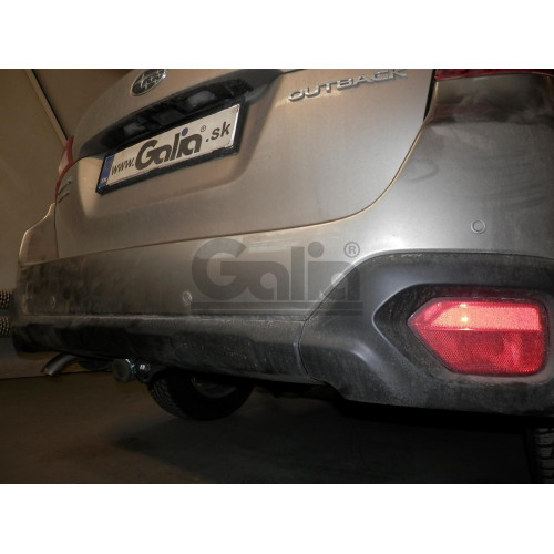 S116A GALIA Полностью оцинкованный фаркоп на Subaru Outback 2015-2021. Подрозетник убирается за бампер. Тип шара: A. Невидимый вырез бампера. Нагрузки: 2100/100 кг, масса фаркопа 17,32 кг