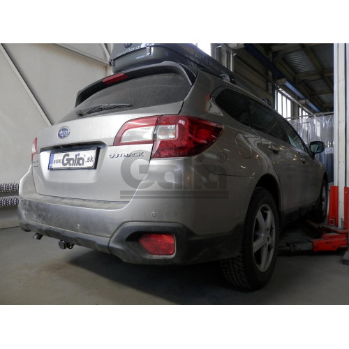 S116A GALIA Полностью оцинкованный фаркоп на Subaru Outback 2015-2021. Подрозетник убирается за бампер. Тип шара: A. Невидимый вырез бампера. Нагрузки: 2100/100 кг, масса фаркопа 17,32 кг