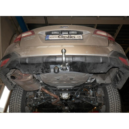 S116A GALIA Полностью оцинкованный фаркоп на Subaru Outback 2015-2021. Подрозетник убирается за бампер. Тип шара: A. Невидимый вырез бампера. Нагрузки: 2100/100 кг, масса фаркопа 17,32 кг