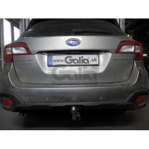 S116A GALIA Полностью оцинкованный фаркоп на Subaru Outback 2015-2021. Подрозетник убирается за бампер. Тип шара: A. Невидимый вырез бампера. Нагрузки: 2100/100 кг, масса фаркопа 17,32 кг