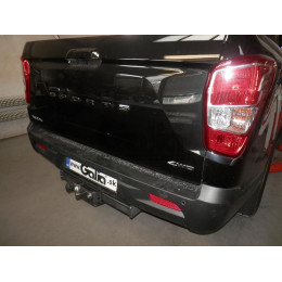 S130A GALIA Полностью оцинкованный фаркоп на KGM Musso Sports 2023-, KGM Rexton Sports 2023-, SsangYong Musso Sports 2017-2023, SsangYong Rexton Sports 2018-2023. Тип шара: F. Установка без выреза ба
