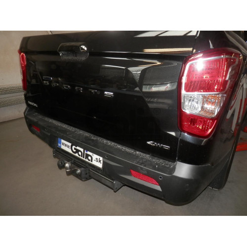 S130A GALIA Полностью оцинкованный фаркоп на KGM Musso Sports 2023-, KGM Rexton Sports 2023-, SsangYong Musso Sports 2017-2023, SsangYong Rexton Sports 2018-2023. Тип шара: F. Установка без выреза бампера. Нагрузки: 3500/140 кг, масса фаркопа 23 кг