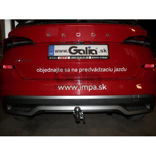 S136A GALIA Полностью оцинкованный фаркоп на Skoda Kamiq только для моделей с подготовкой под фаркоп 2019-. Тип шара: A. Невидимый вырез бампера. Нагрузки: 1500/80 кг, масса фаркопа 12,37 кг