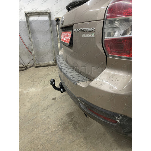 S305-A Лидер-плюс ТСУ для Subaru Forester 2013-2018. Требуется подрезка бампера. Нагрузки: 1500/75 кг, масса фаркопа 21,74 кг (без электрики в комплекте)