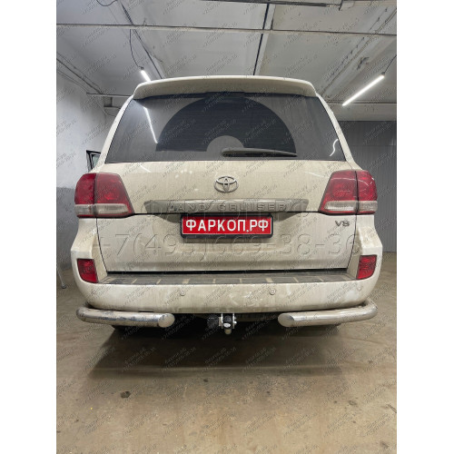 T070A GALIA Полностью оцинкованный фаркоп на Toyota Land Cruiser 200 2008-2021, Lexus LX 2008-2021. Тип шара: A. Невидимый вырез бампера. Нагрузки: 3500/140 кг, масса фаркопа 7,62 кг