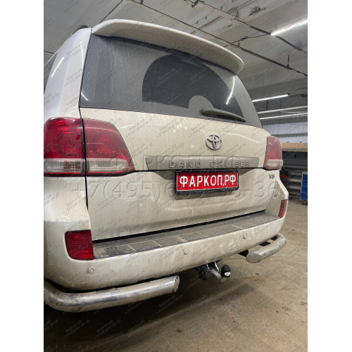 T070A GALIA Полностью оцинкованный фаркоп на Toyota Land Cruiser 200 2008-2021, Lexus LX 2008-2021. Тип шара: A. Невидимый вырез бампера. Нагрузки: 3500/140 кг, масса фаркопа 7,62 кг