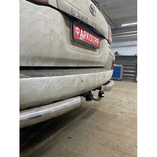 T070A GALIA Полностью оцинкованный фаркоп на Toyota Land Cruiser 200 2008-2021, Lexus LX 2008-2021. Тип шара: A. Невидимый вырез бампера. Нагрузки: 3500/140 кг, масса фаркопа 7,62 кг