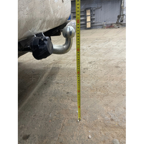 T070A GALIA Полностью оцинкованный фаркоп на Toyota Land Cruiser 200 2008-2021, Lexus LX 2008-2021. Тип шара: A. Невидимый вырез бампера. Нагрузки: 3500/140 кг, масса фаркопа 7,62 кг