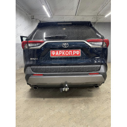 T072A GALIA Полностью оцинкованный фаркоп на Toyota RAV4 V XA50 2019-2025, Suzuki Across 2020-2025. Тип шара: A. Установка без снятия и выреза бампера. Нагрузки: 2100/100 кг, м