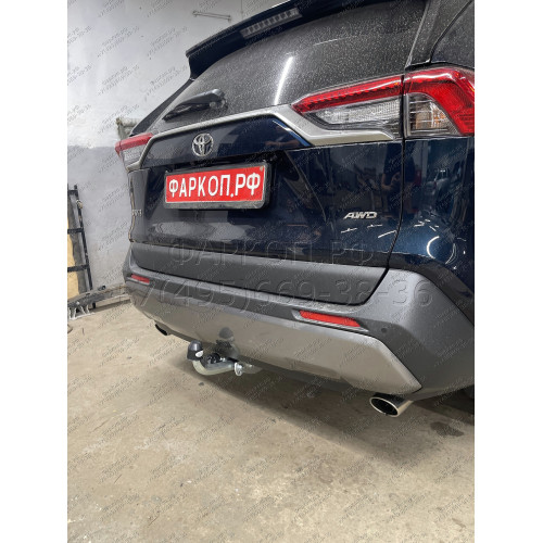T072A GALIA Полностью оцинкованный фаркоп на Toyota RAV4 V XA50 2019-2025, Suzuki Across 2020-2025. Тип шара: A. Установка без снятия и выреза бампера. Нагрузки: 2100/100 кг, масса фаркопа 18,12 кг