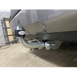 T072A GALIA Полностью оцинкованный фаркоп на Toyota RAV4 V XA50 2019-2025, Suzuki Across 2020-2025. Тип шара: A. Установка без снятия и выреза бампера. Нагрузки: 2100/100 кг, м