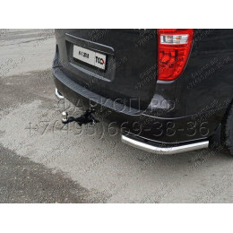 TCU00122 ТСС Фаркоп на Hyundai H1 2018-2023 без подрезки бампера. Тип шара: E (шаровый узел под американский квадрат). Нагрузки: 1800/100 кг
